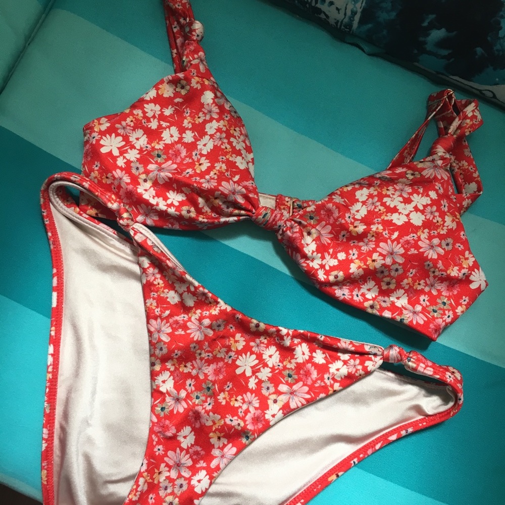 PACSUN red floral bikini